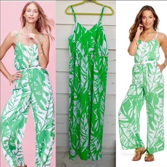 Lilly Pulitzer palm leaf jumpsuit - Picture 3 of 8